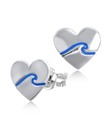 Kid Stud Earring Heart Wave STS-4048